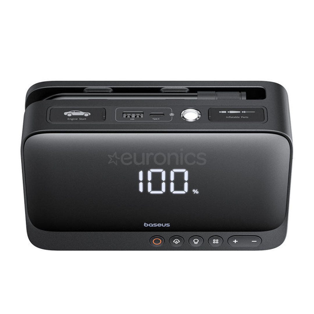 Baseus Super Energy 4-in-1 Jump Starter, 6000 mAh, 600 A, must - Akupank