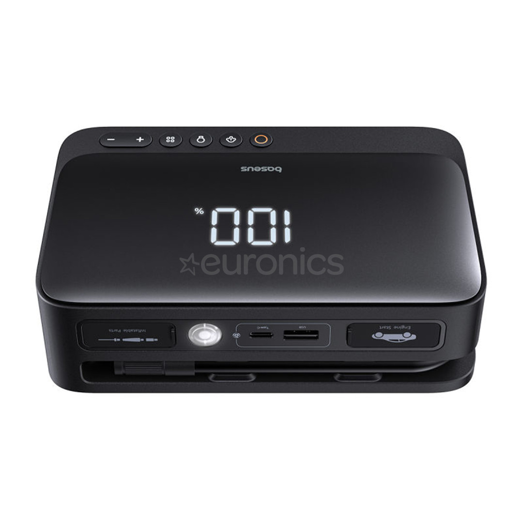 Baseus Super Energy 4-in-1 Jump Starter, 6000 mAh, 600 A, must - Akupank