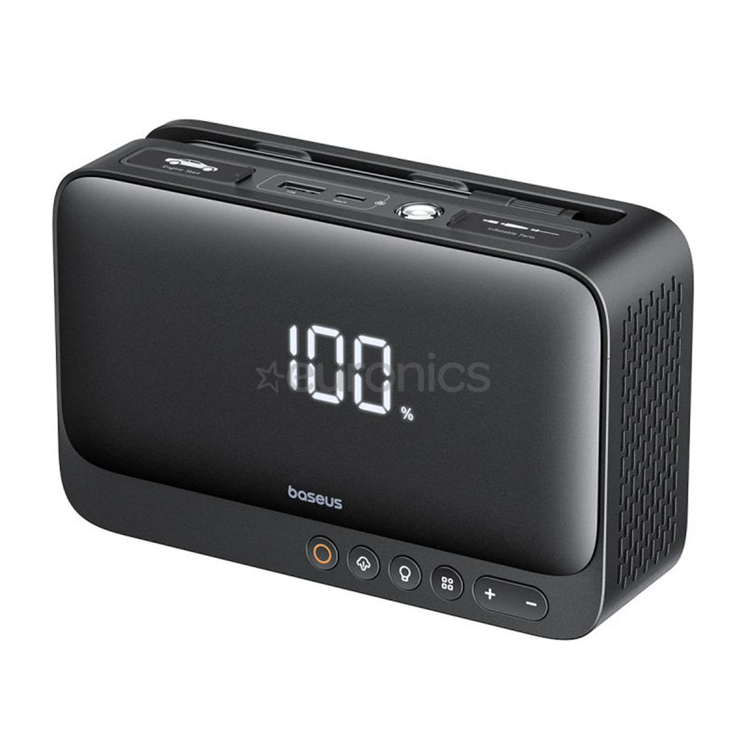 Baseus Super Energy 4-in-1 Jump Starter, 6000 mAh, 600 A, must - Akupank