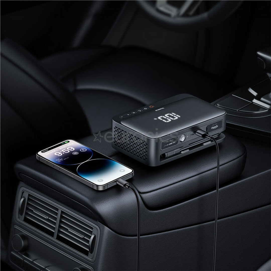 Baseus Super Energy 4-in-1 Jump Starter, 6000 mAh, 600 A, must - Akupank