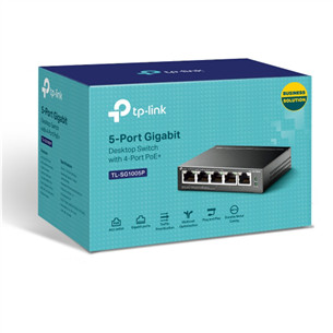 TP-Link SG1005P V2, gigabit, gray - Switch
