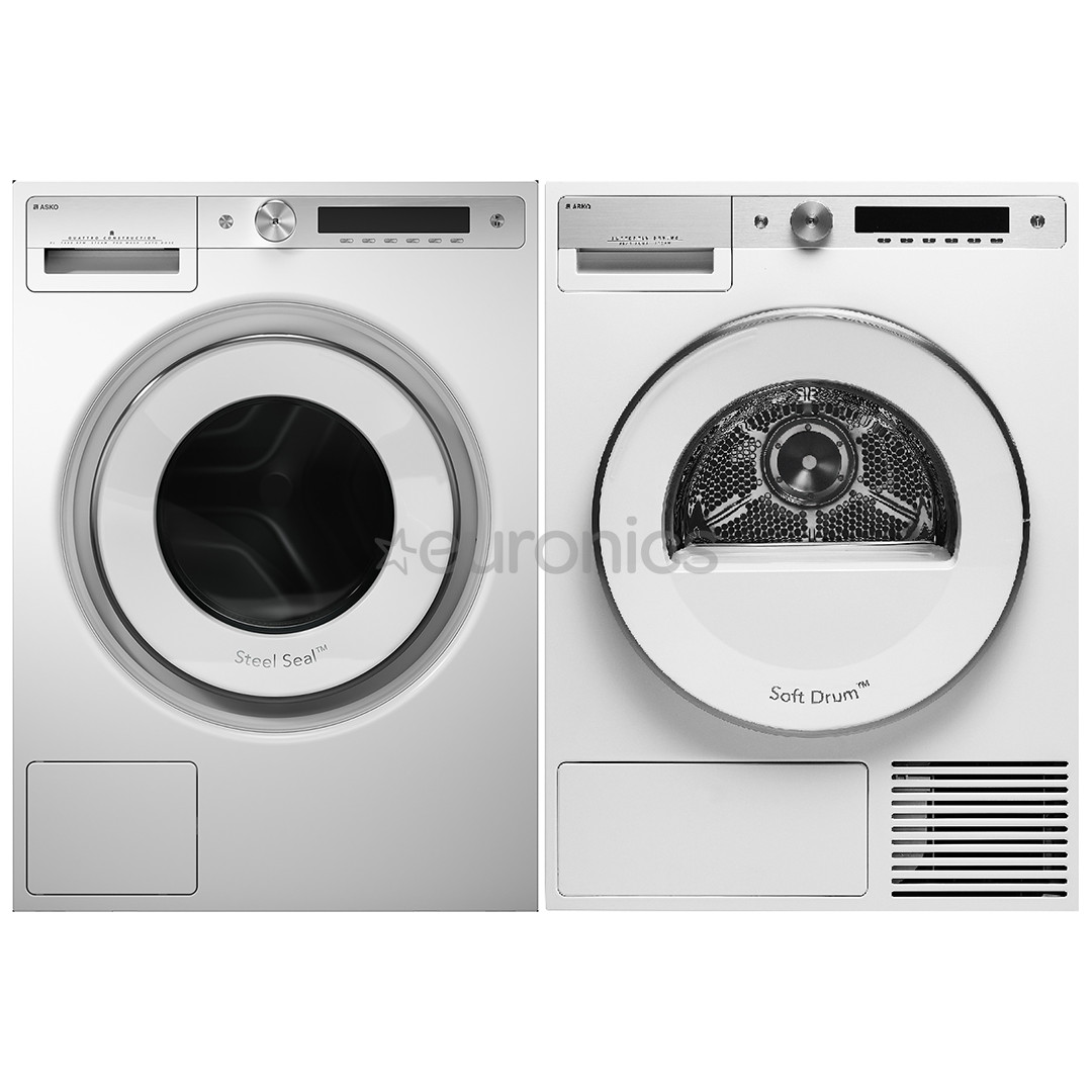 Asko, 12 kg + 11 kg - Washing machine + clothes dryer
