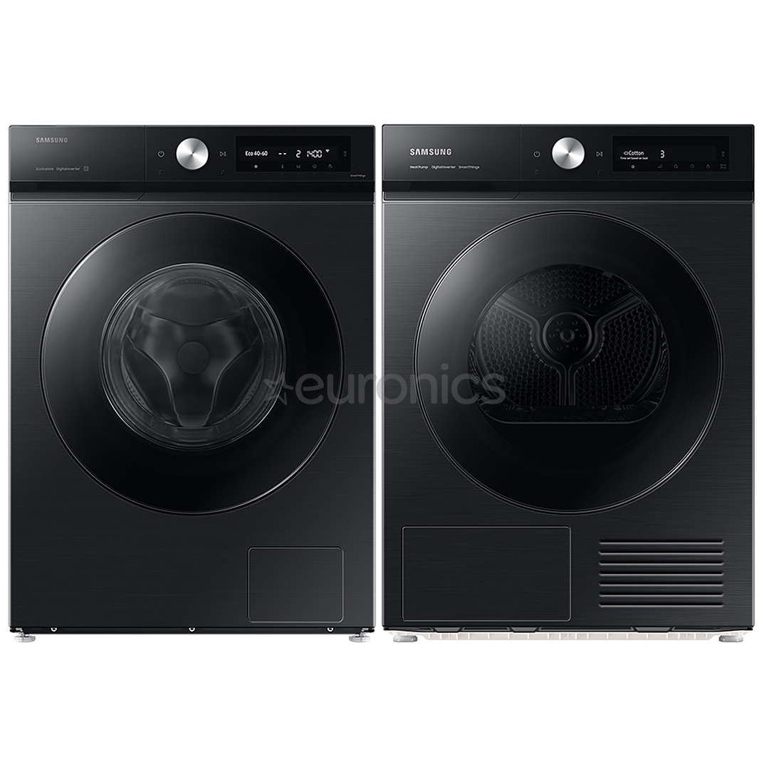 Samsung, 11 кг + 9 кг, черный - Стиральная машина + сушильная машина