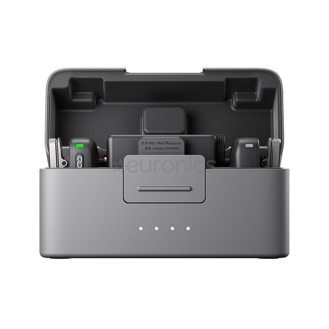 Dji Mic Mini, 2 TX + 1 RX + Charging Case, must - Juhtmevaba mikrofon