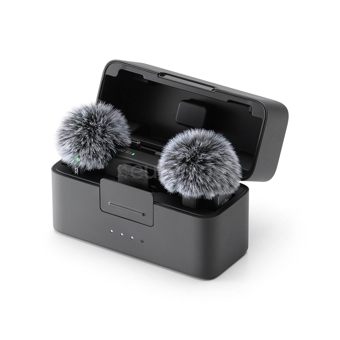 Dji Mic Mini, 2 TX + 1 RX + Charging Case, must - Juhtmevaba mikrofon