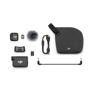 Dji Mic Mini, 1 TX + 1 RX, must - Juhtmevaba mikrofon