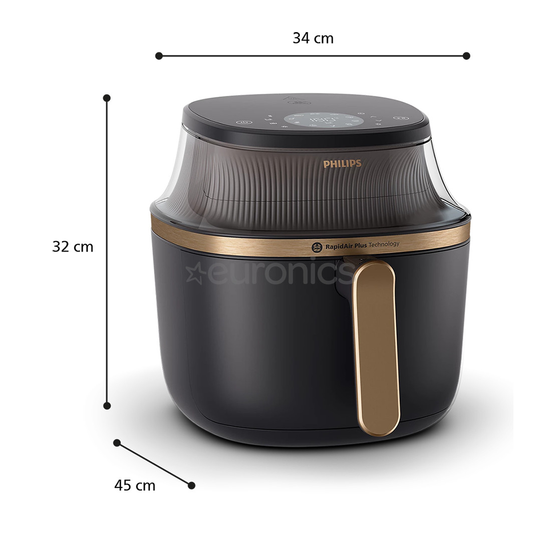 Philips 3000 Seeria, 7.2 L, 2000 W, must - Kuumaõhufritüür