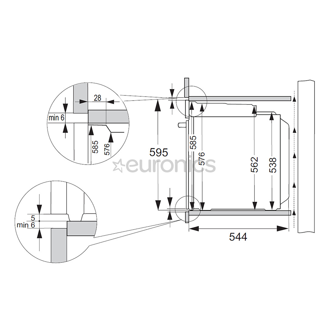 Hisense, 77 L, pyrolytic cleaning, black - Built-in oven