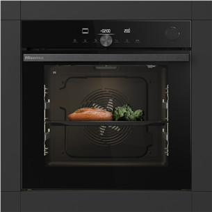 Hisense, 77 L, pyrolytic cleaning, black - Built-in oven