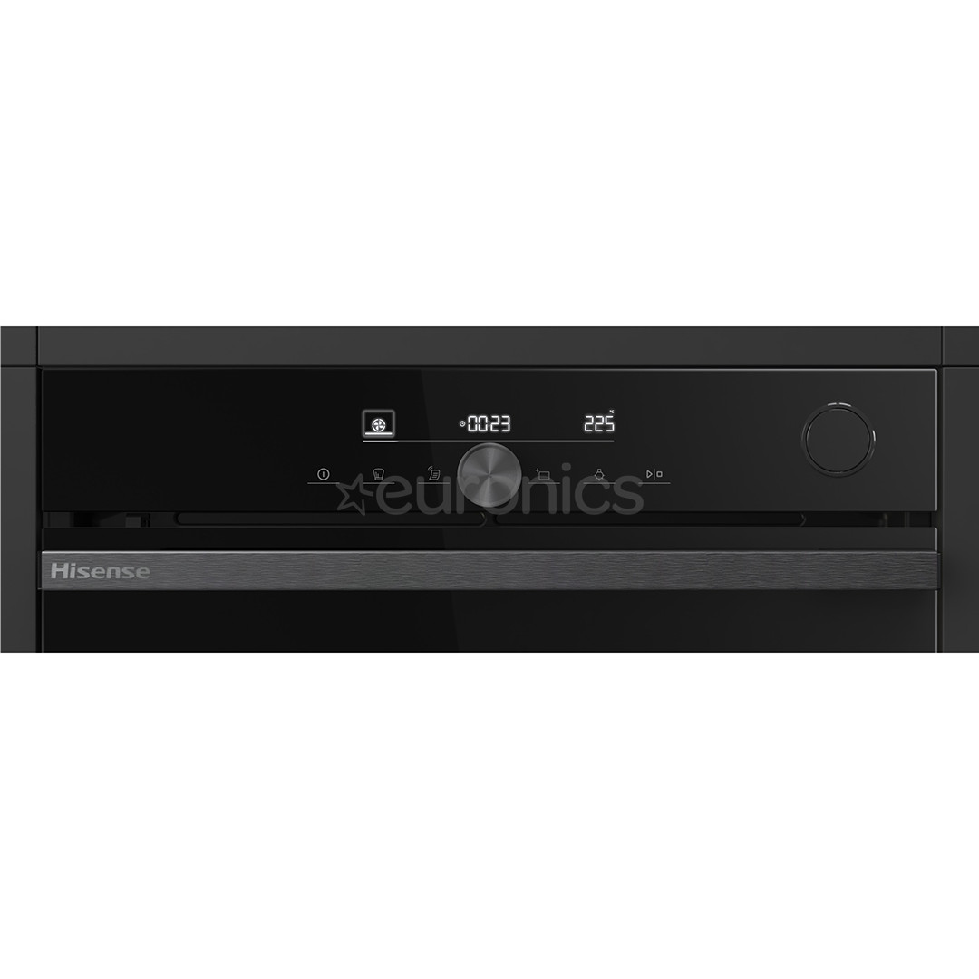 Hisense, 77 L, pyrolytic cleaning, black - Built-in oven