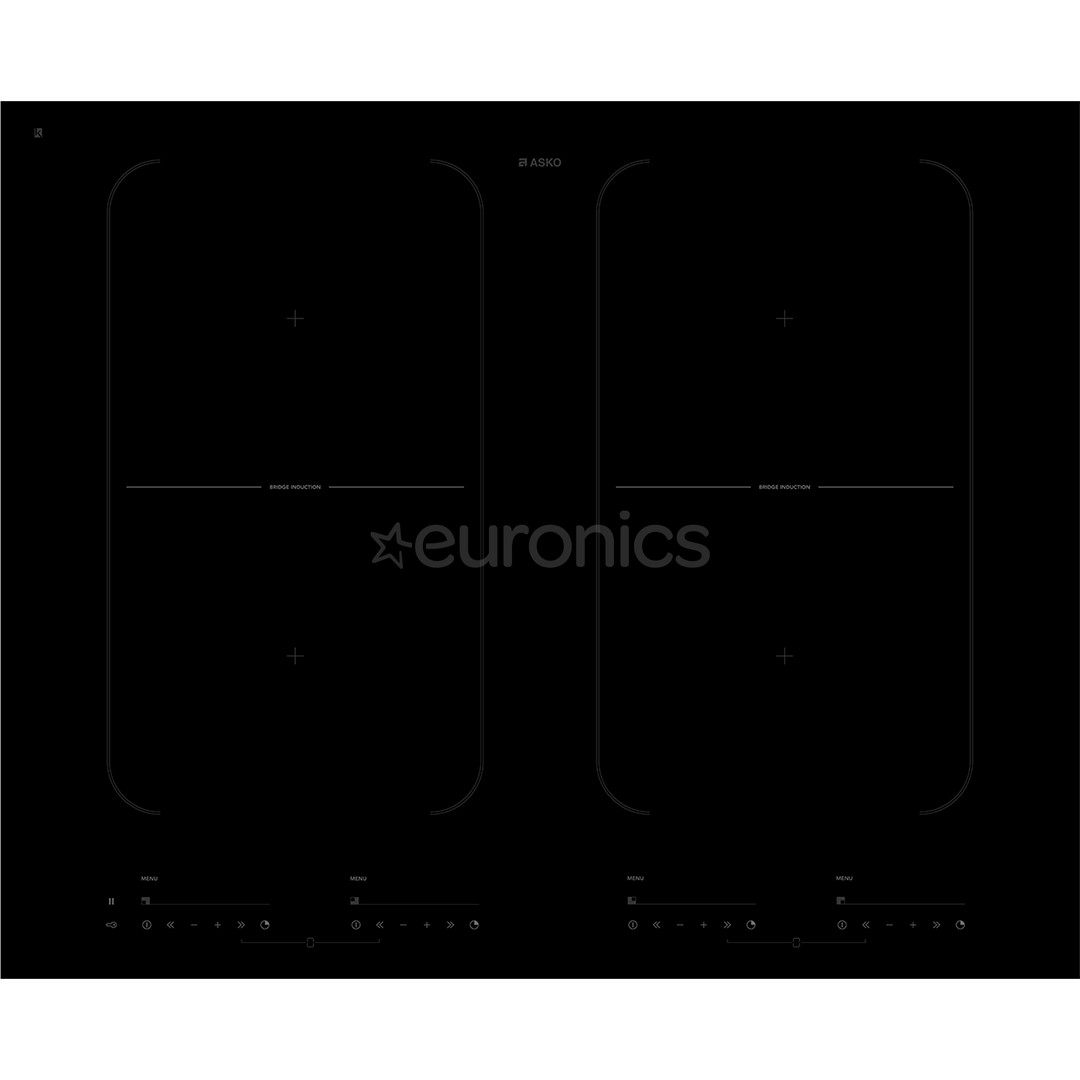 Asko, ширина 64,4 см, черный - Интегрируемая индукционная варочная панель
