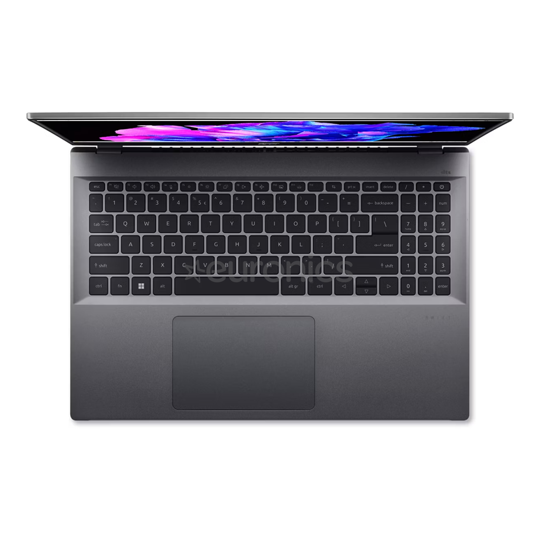 Acer Swift Go 16 OLED, 16'', 3.2K, OLED, 120 Hz, Ultra 7, 32 GB, 1 TB, US, hall - Sülearvuti