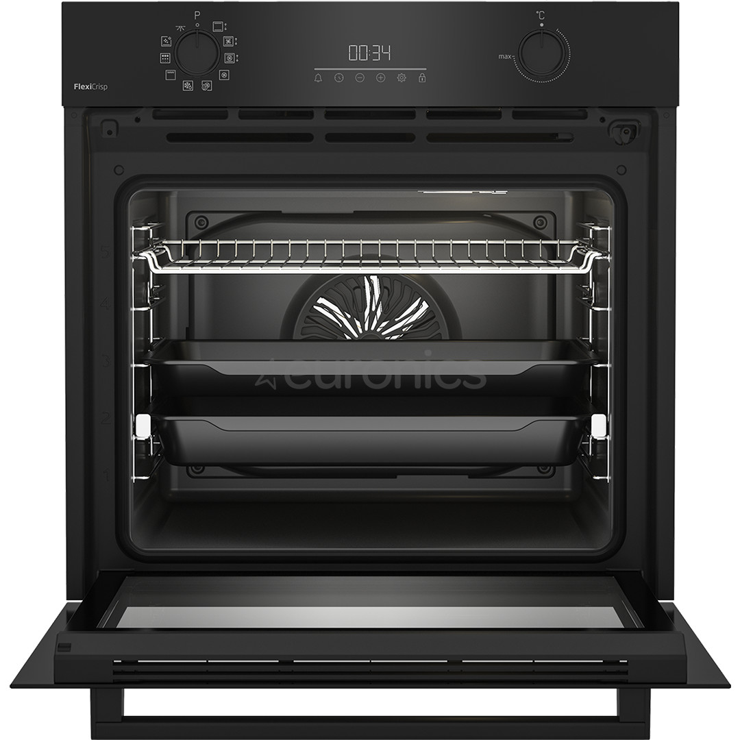 Beko, 72 л, пиролитическая очистка, черный - Интегрируемый духовой шкаф
