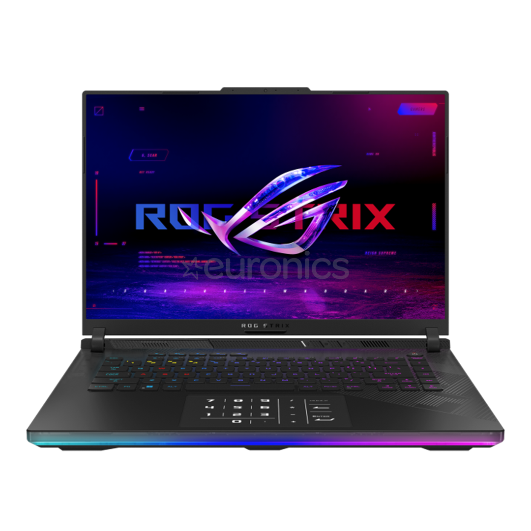Asus ROG Strix Scar 16, 16'', 2.5K, Mini LED, 240 Hz, i9, 32 GB, 2 TB, RTX 4080, ENG, must - Sülearvuti