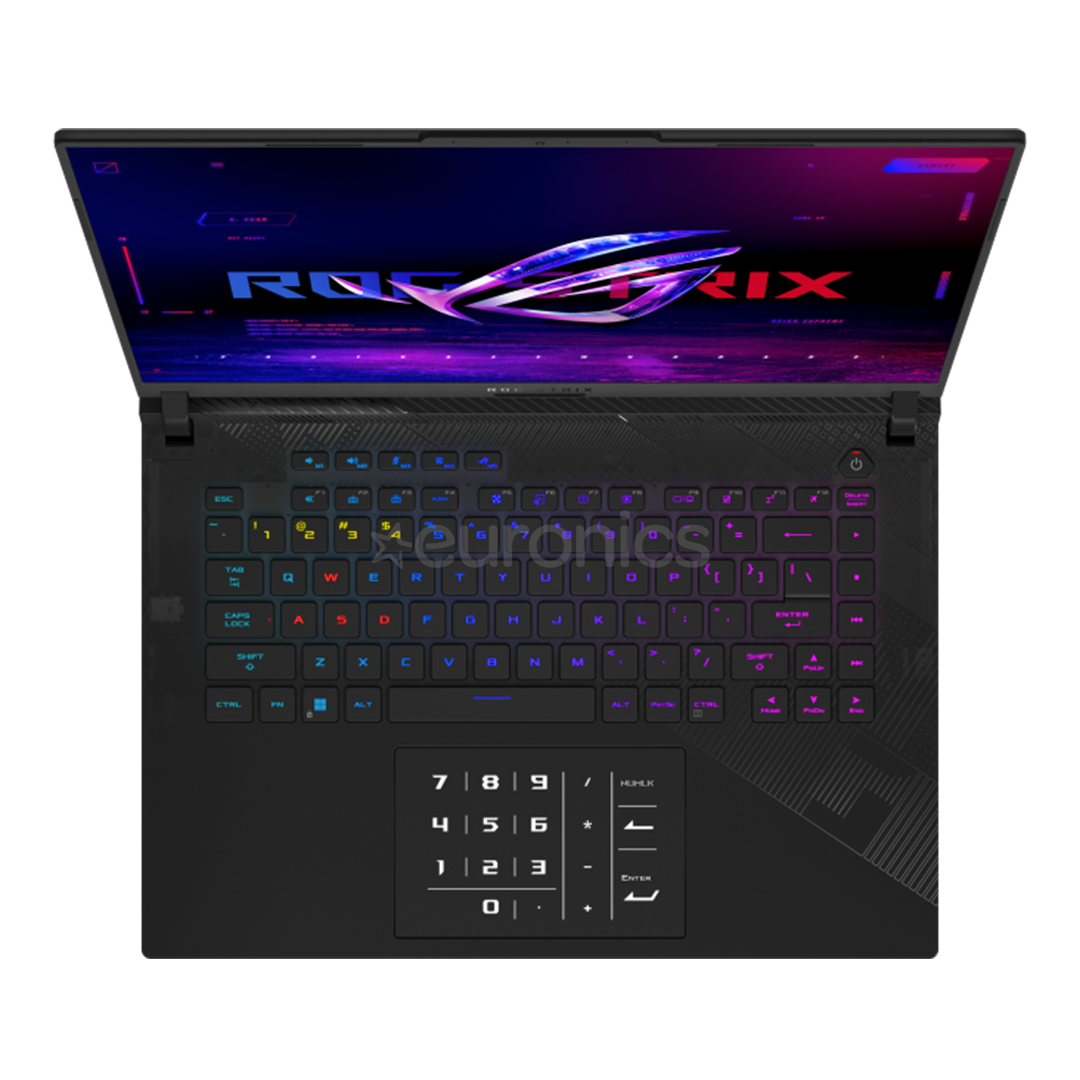 Asus ROG Strix Scar 16, 16'', 2.5K, Mini LED, 240 Hz, i9, 32 GB, 2 TB, RTX 4080, ENG, must - Sülearvuti