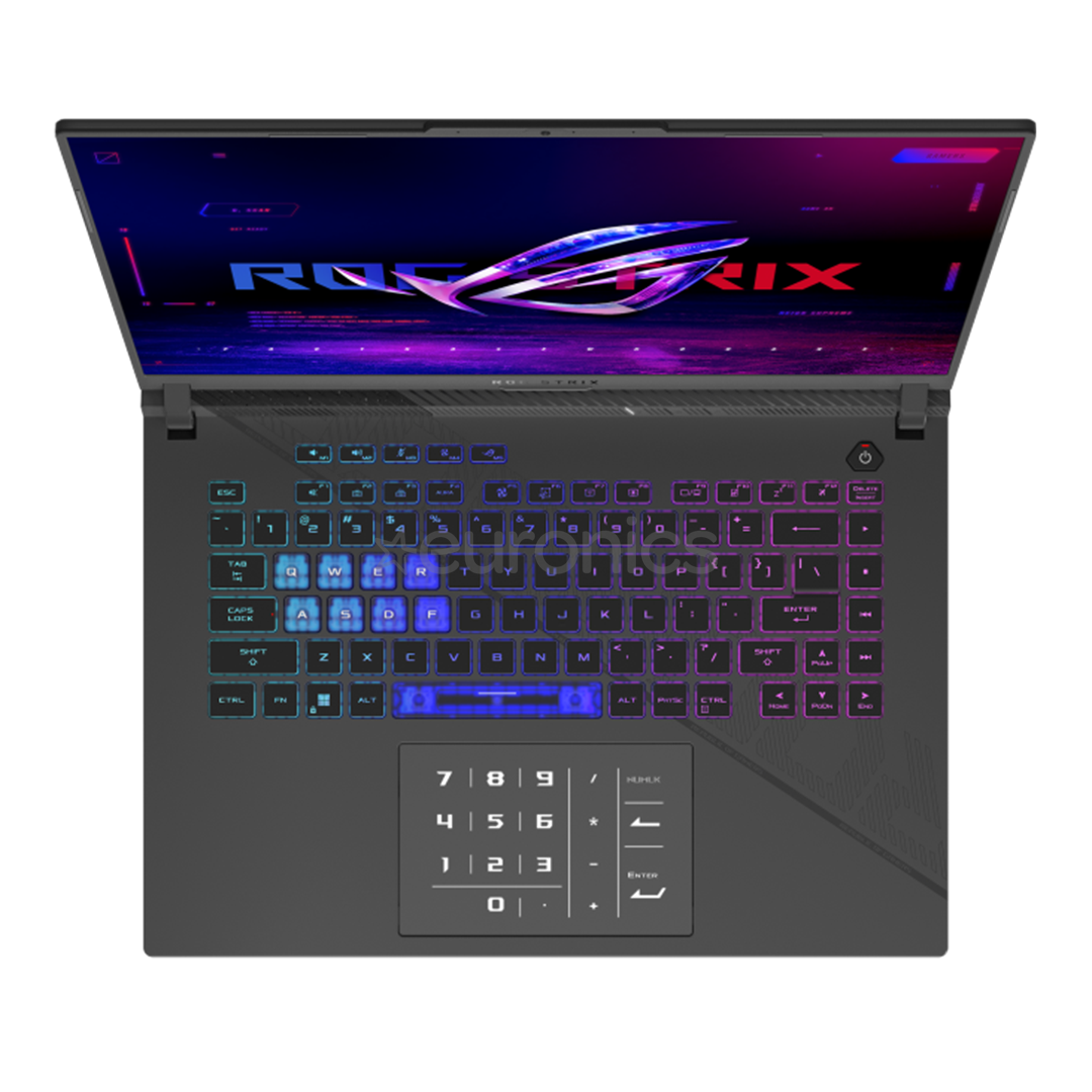 Asus ROG Strix G16, 16'', 2.5K, 240 Hz, 16 GB, 1 TB, RTX 4060, ENG, hall - Sülearvuti