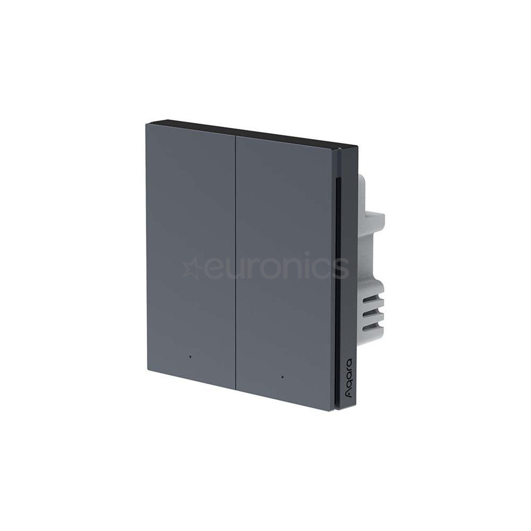 Aqara Wall Switch H1 EU Double Rocker, neutraal, hall - Nutikas lüliti