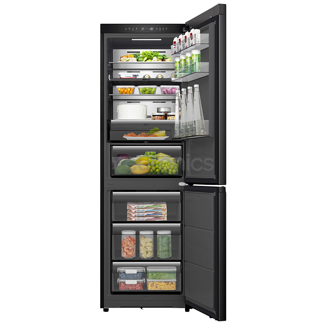 Hisense, NoFrost, 330 L, kõrgus 186 cm, must - Külmik