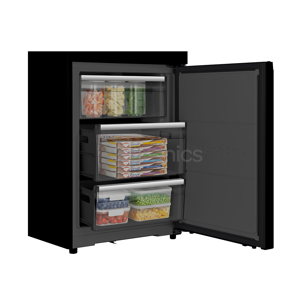 Hisense, NoFrost, 330 L, kõrgus 186 cm, must - Külmik