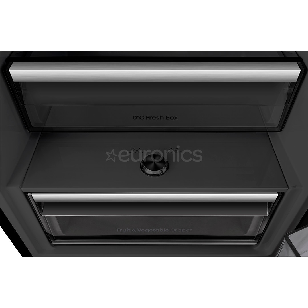 Hisense, NoFrost, 330 L, kõrgus 186 cm, must - Külmik