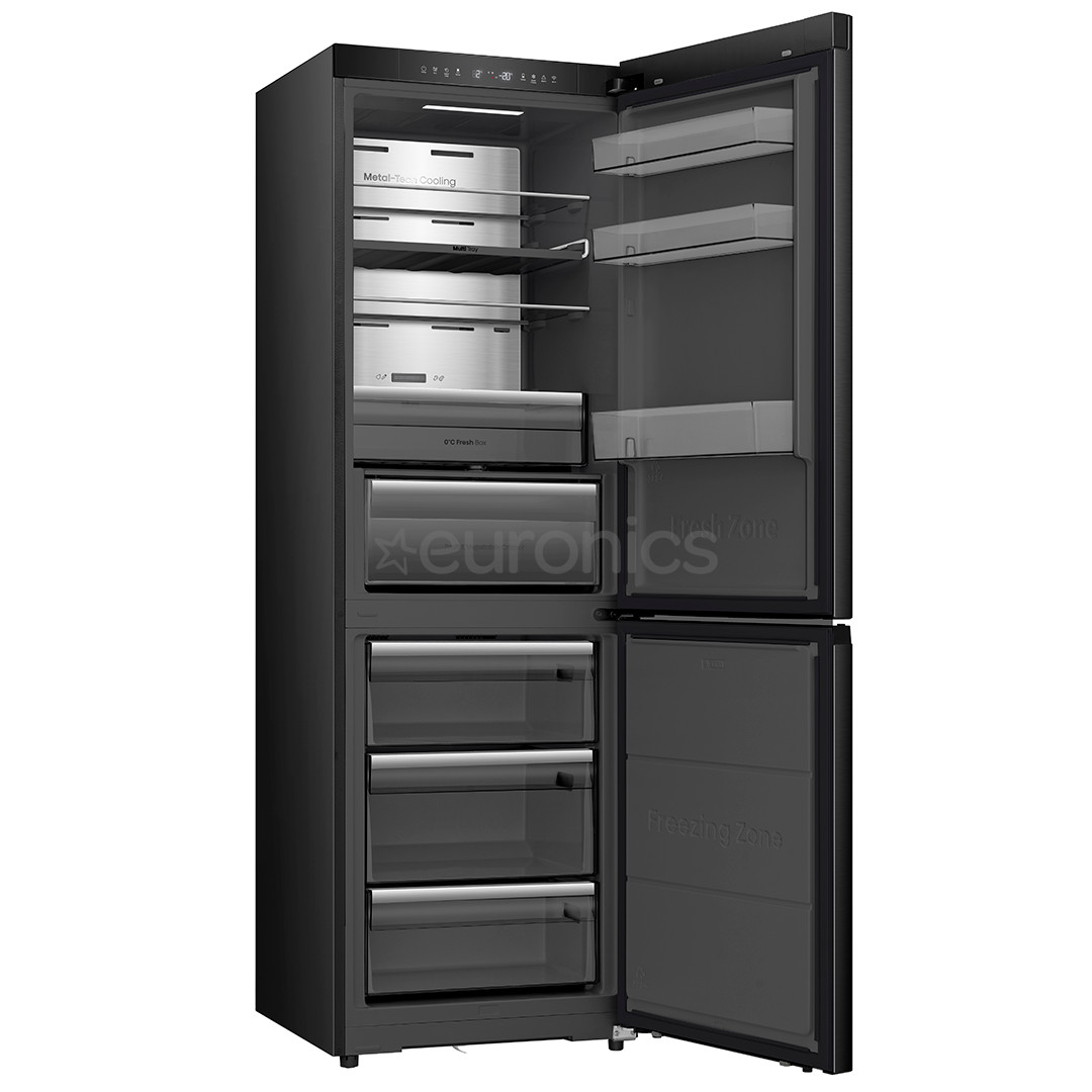 Hisense, NoFrost, 330 L, kõrgus 186 cm, must - Külmik