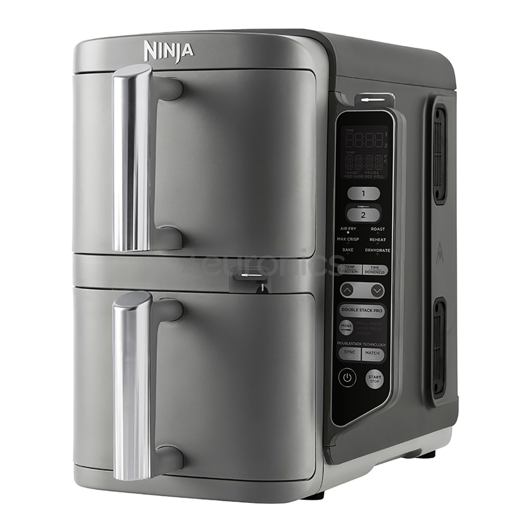 Ninja Double Stack XL 9.5L, 2470 W, hall - Kuumaõhufritüür + toidutermomeeter