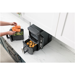 Ninja Double Stack XL 9.5L, 2470 W, hall - Kuumaõhufritüür + toidutermomeeter