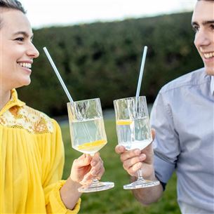 Koziol CHEERS STRAWS, 270 mm, 8  tk - Joogikõrred puhastusharjaga