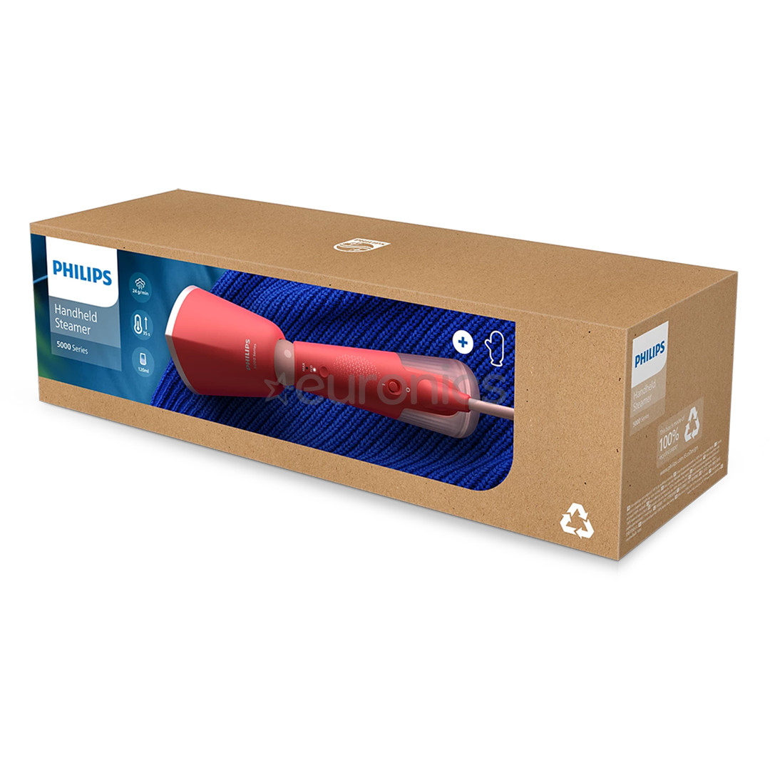 Philips 5000 Series, 1400 W, red - Handheld Steamer