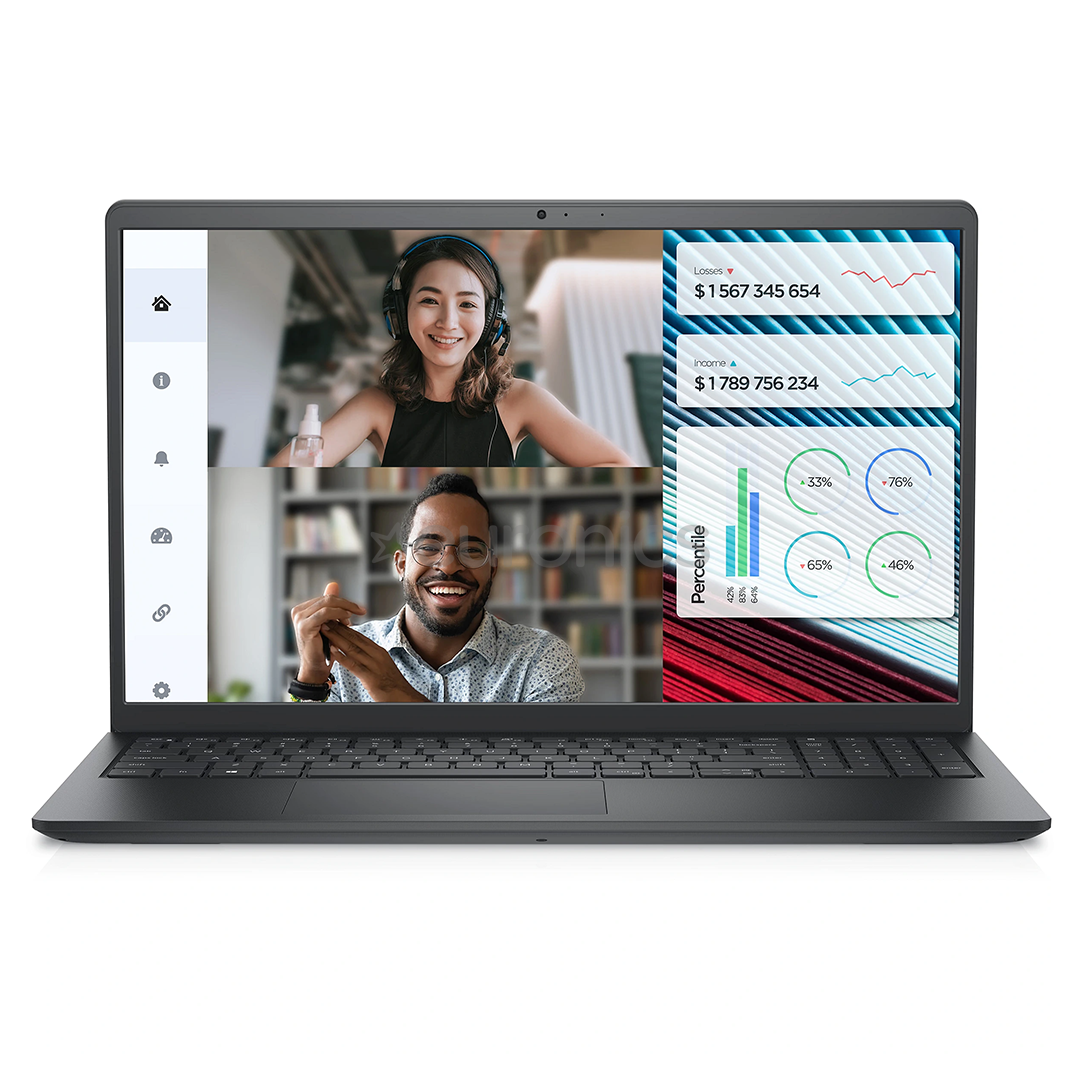 Dell Vostro 15 3530, 15,6'', WVA, 120 Hz, 8 GB, 256 GB, must - Sülearvuti