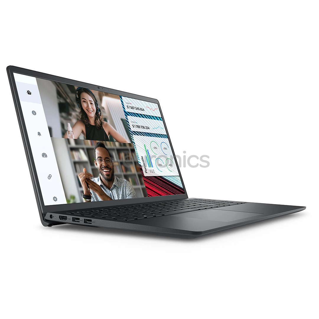 Dell Vostro 15 3530, 15,6'', WVA, 120 Hz, 8 GB, 256 GB, must - Sülearvuti