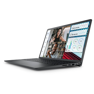Dell Vostro 15 3530, 15,6'', WVA, 120 Hz, 8 GB, 256 GB, must - Sülearvuti