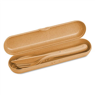 KOZIOL, Klikk Ready, nature wood - Cutlery set PR000126764