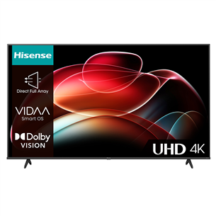 Hisense A6K, 50'', Ultra HD, LED LCD, jalad ääres, must - Teler