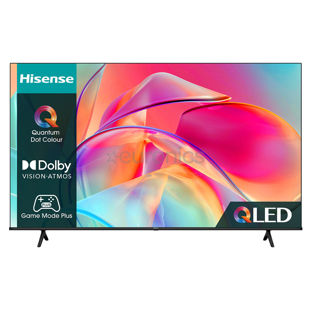 Hisense E7KQ, 65", Ultra HD, QLED, черный - Телевизор