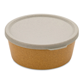 KOZIOL, Connect bowl, 890 ml, natural wood - Bowl with lid