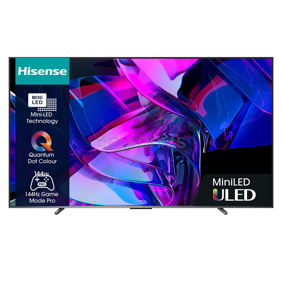 Hisense U7KQ, 100'', Ultra HD, Mini LED, must - Teler