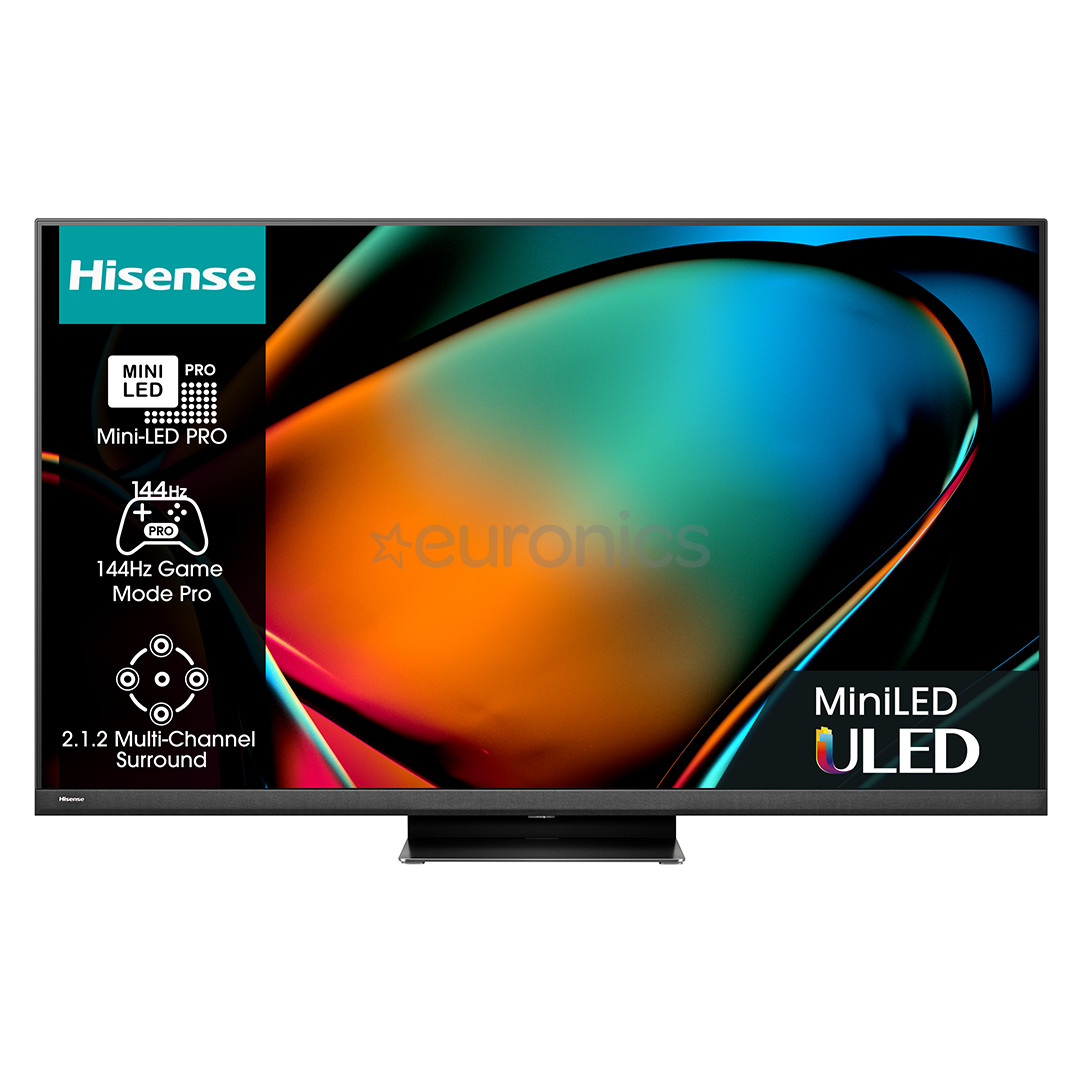 Hisense U8KQ, 65'', 4K UHD, Mini-LED, must - Teler