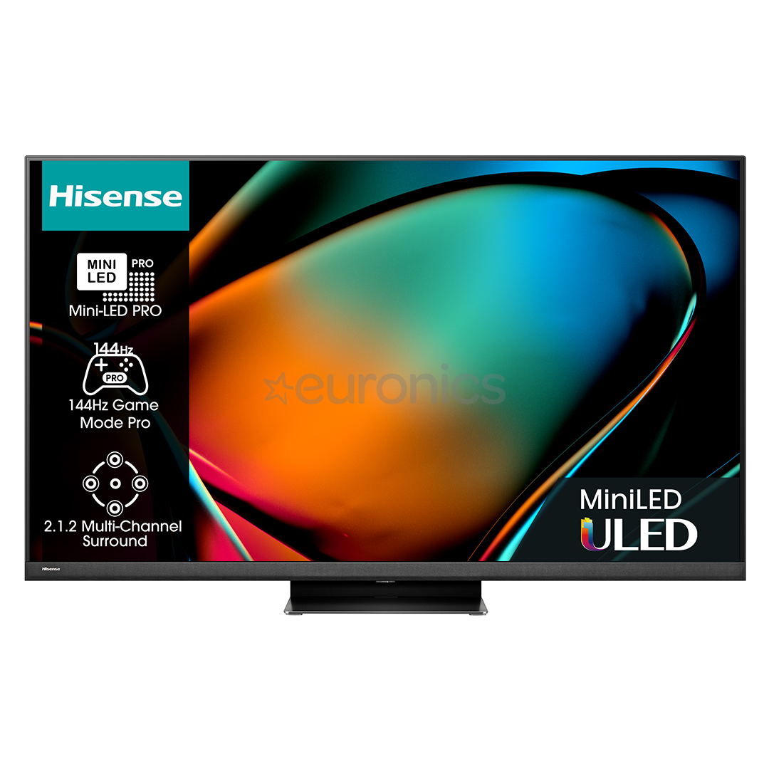 Hisense U8KQ, 65'', 4K UHD, Mini-LED, must - Teler