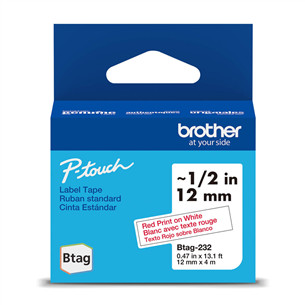 Brother Btag 232, 4m, punane/valge - Silditeip BTAG232