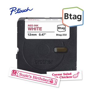 Brother Btag 232, 4m, punane/valge - Silditeip