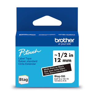 Brother Btag 335, 4m, valge/must - Silditeip BTAG335