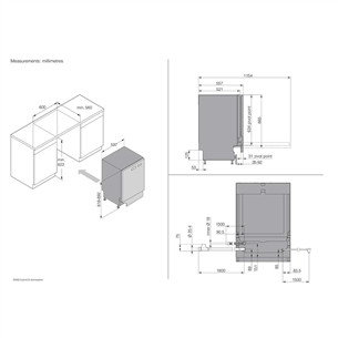 Asko, 14 place settings - Built-in dishwasher