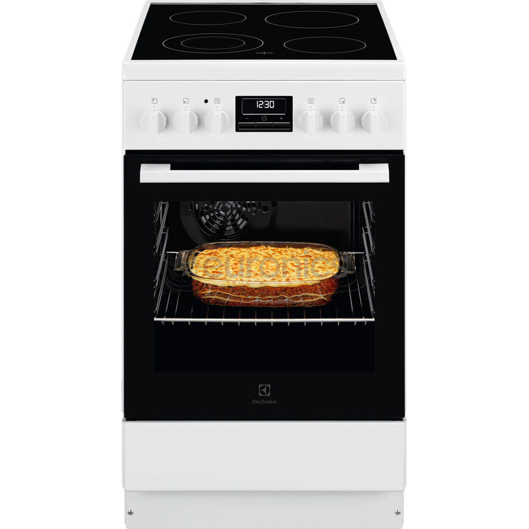 Electrolux 500 SurroundCook, 57 L, 50 cm, white - Ceramic cooker