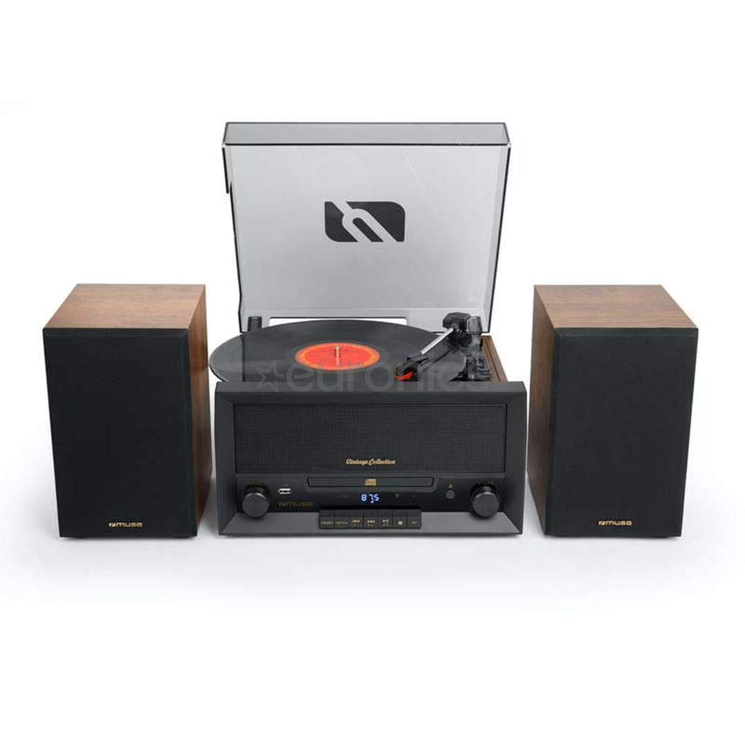 Muse MT-121, CD, USB, Bluetooth, turntable, black/brown - Music centre