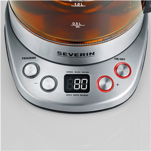 Severin, 1.7 L, 3000 W, clear/inox - Kettle