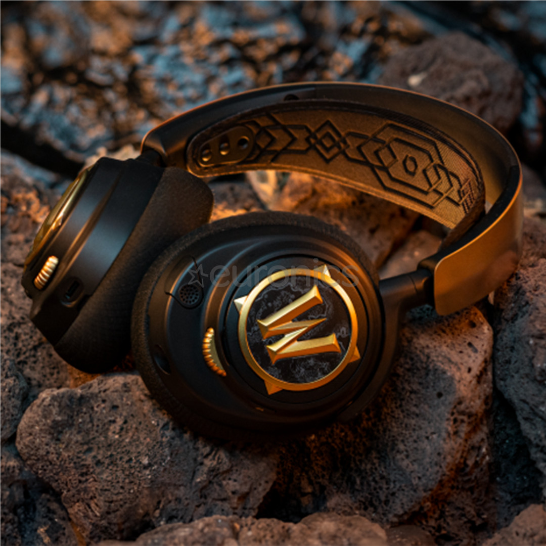 Steelseries Arctis Nova 7: World of Warcraft Edition, must/kuld - Juhtmevaba peakomplekt