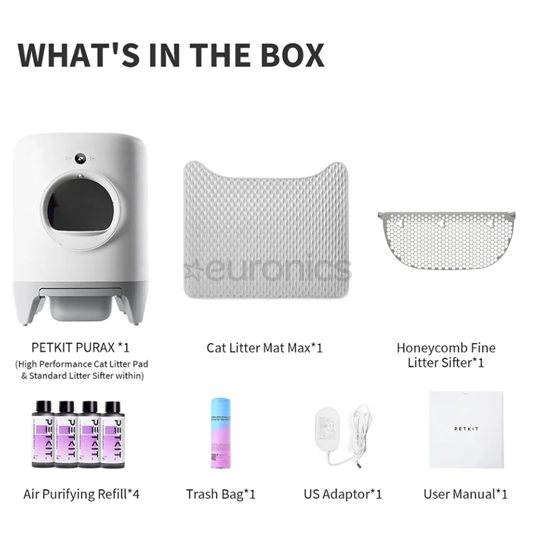 Petkit PURA X, 7 л, белый - Самоочищающийся кошачий туалет