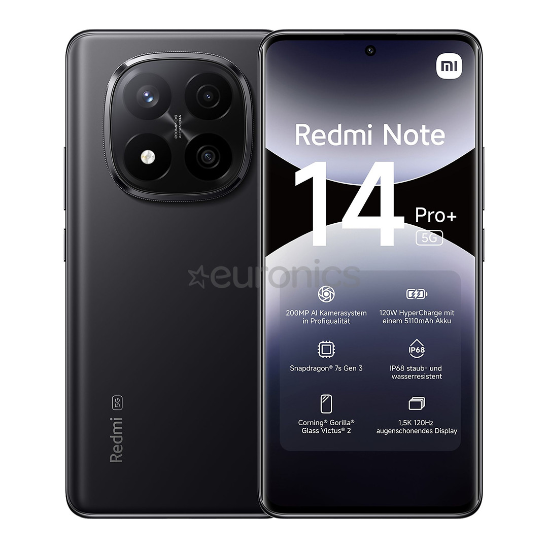 Xiaomi Redmi Note 14 Pro+ 5G, черный - Смартфон