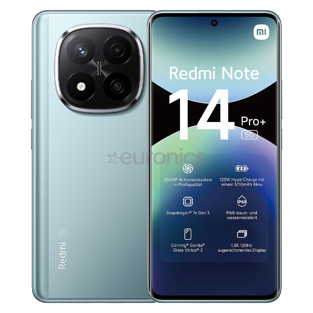 Xiaomi Redmi Note 14 Pro+ 5G, helesinine - Nutitelefon